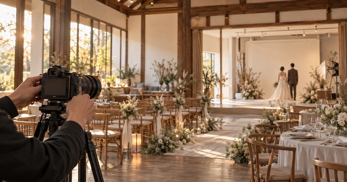 結婚式場の撮影スタジオ併設、集客での見せ方2026のイメージ写真